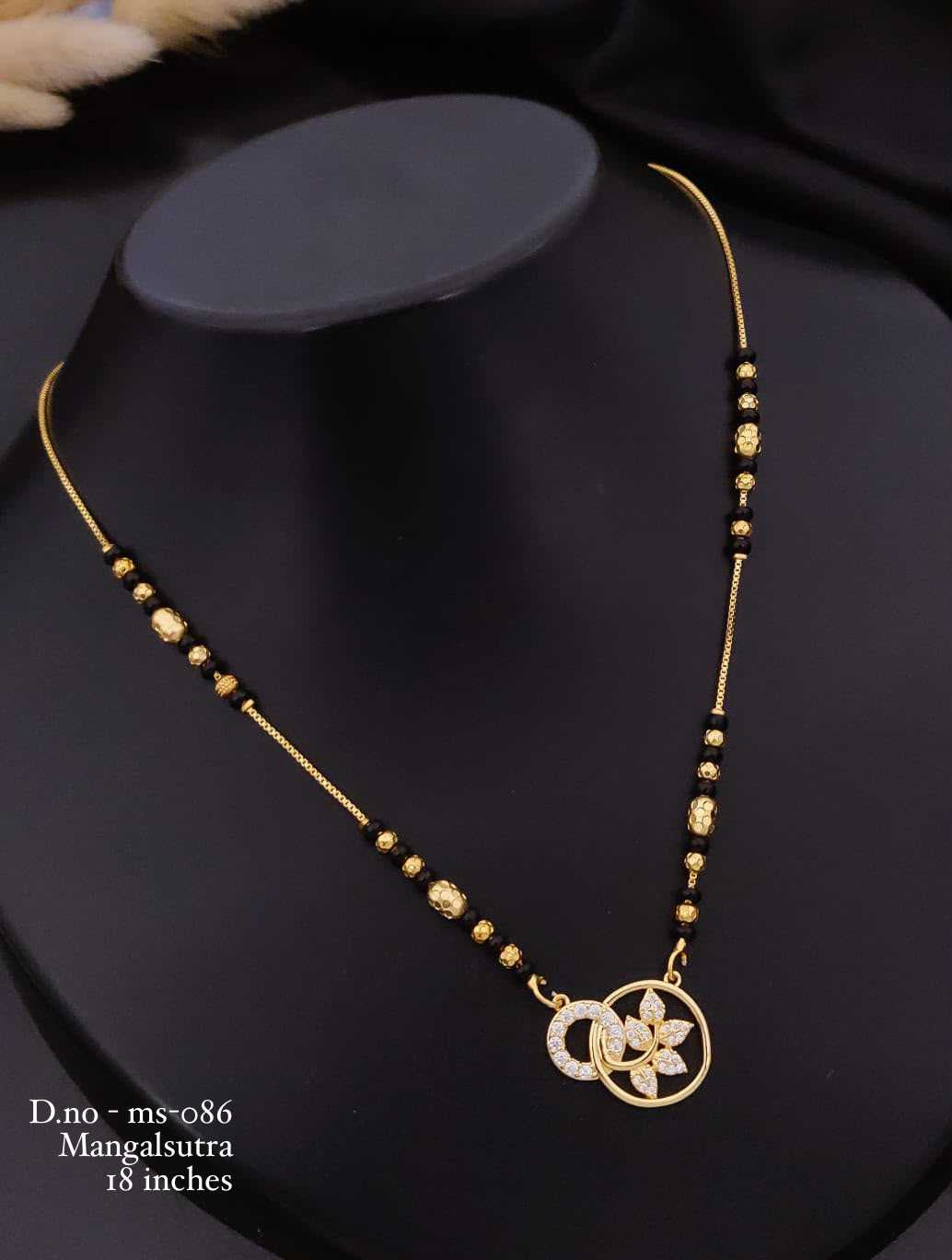 18-Inch Fancy Chain with Stone-Studded Pendant
