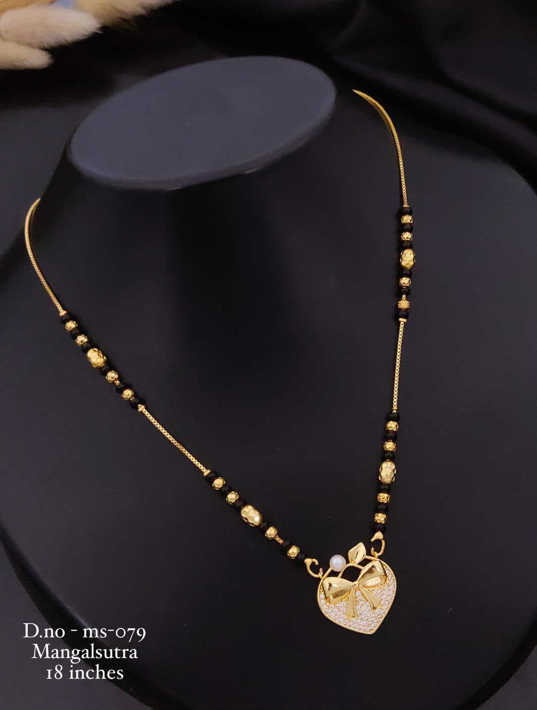 18-Inch Fancy Chain with Stone-Studded Pendant