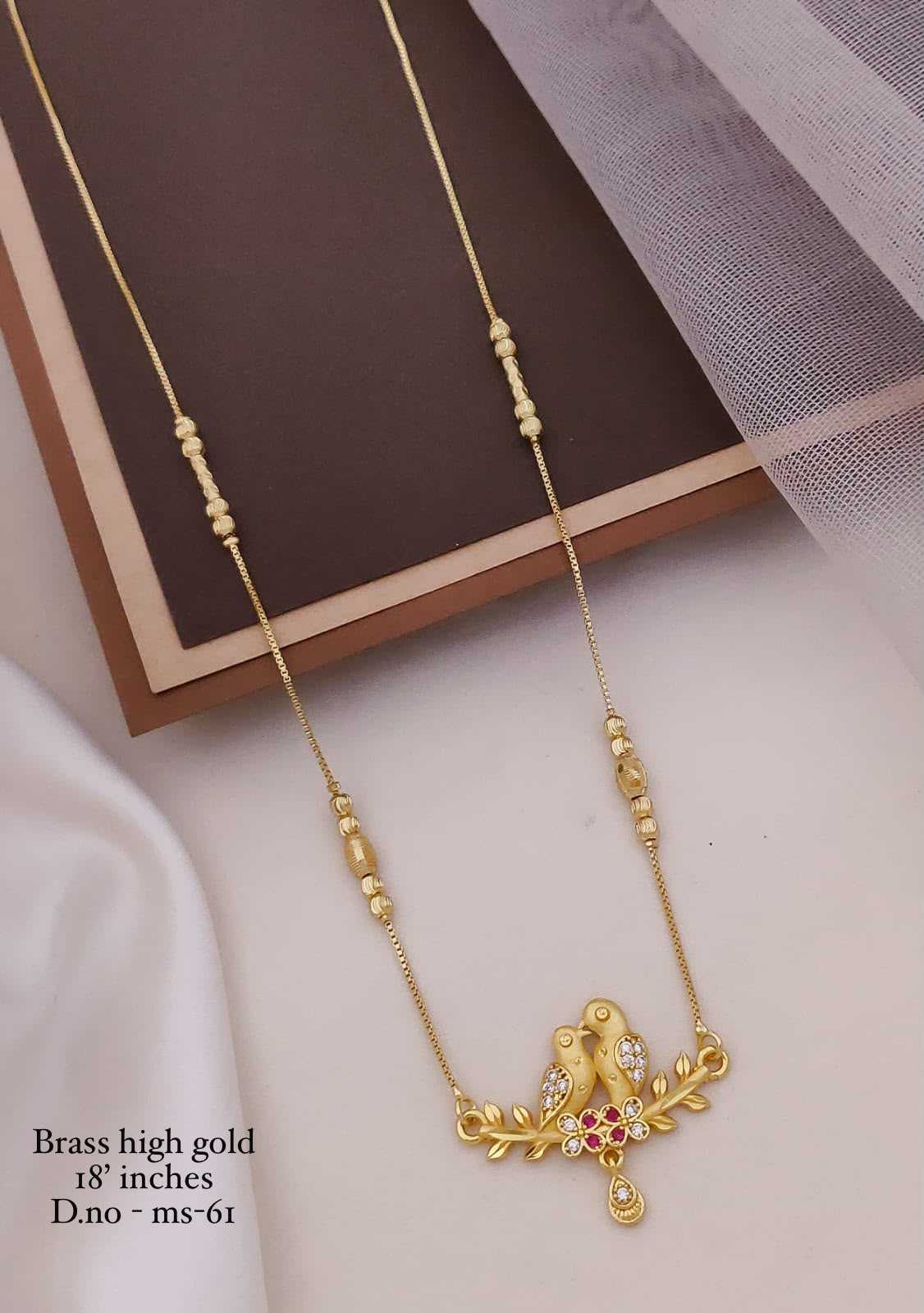 18-Inch Geometric Pendant High Gold Mangalsutra