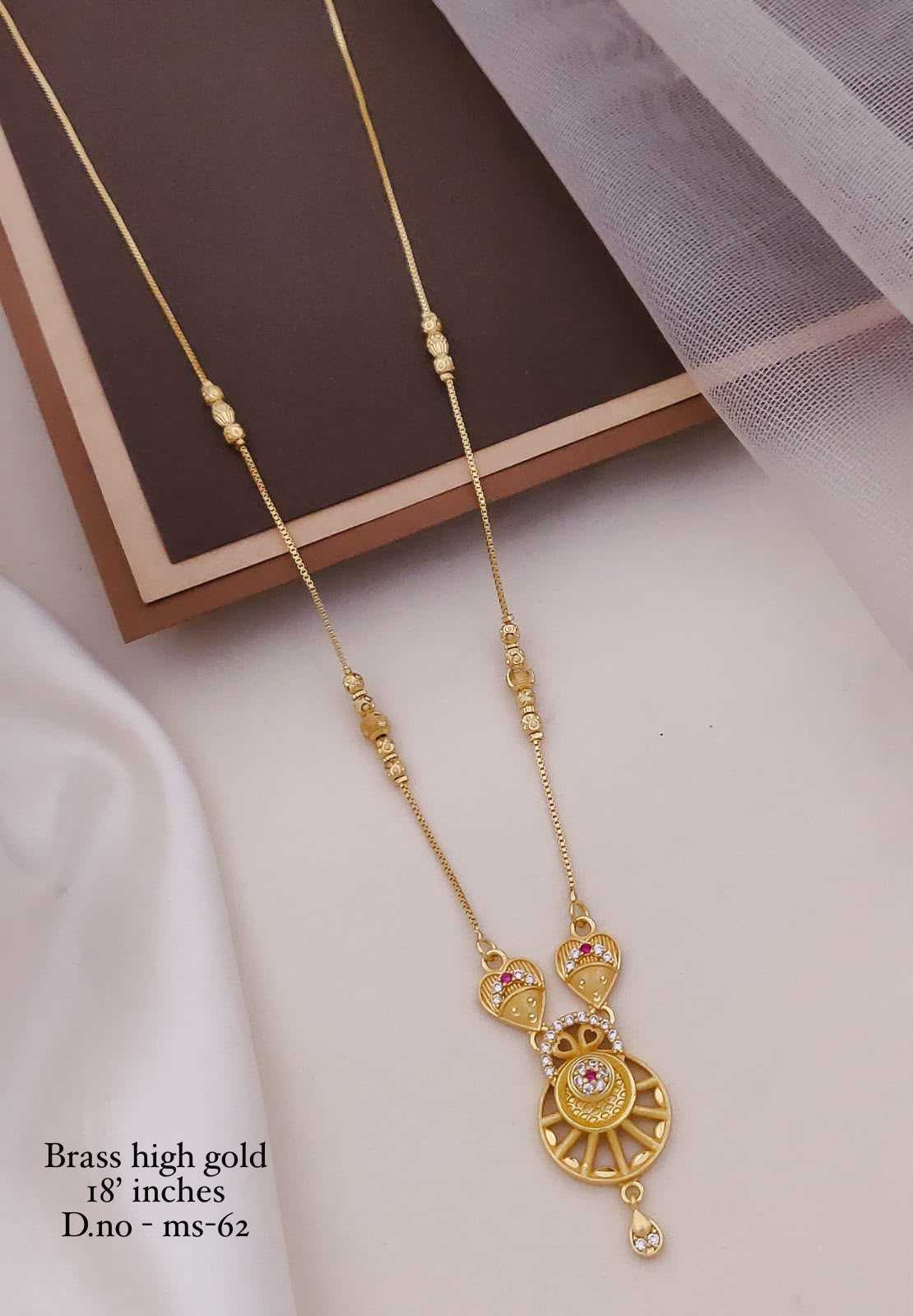 18-Inch Geometric Pendant High Gold Mangalsutra