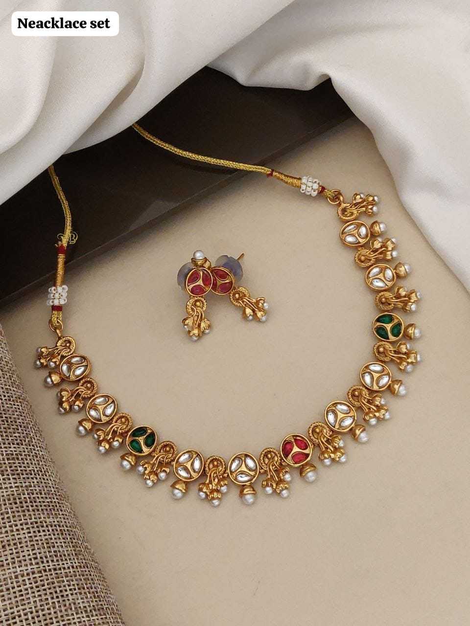 Antique Coin & Meenakari Necklace Set