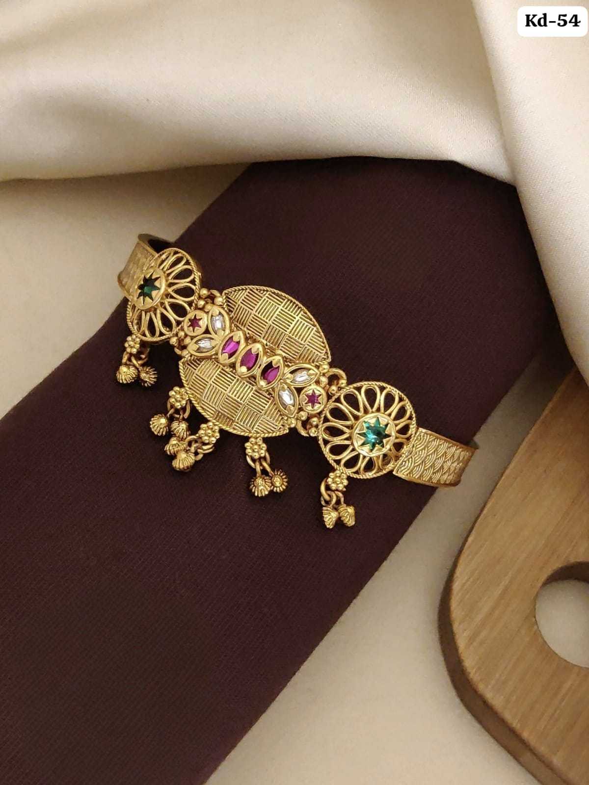 Antique Filigree Bracelet with Bead Charms