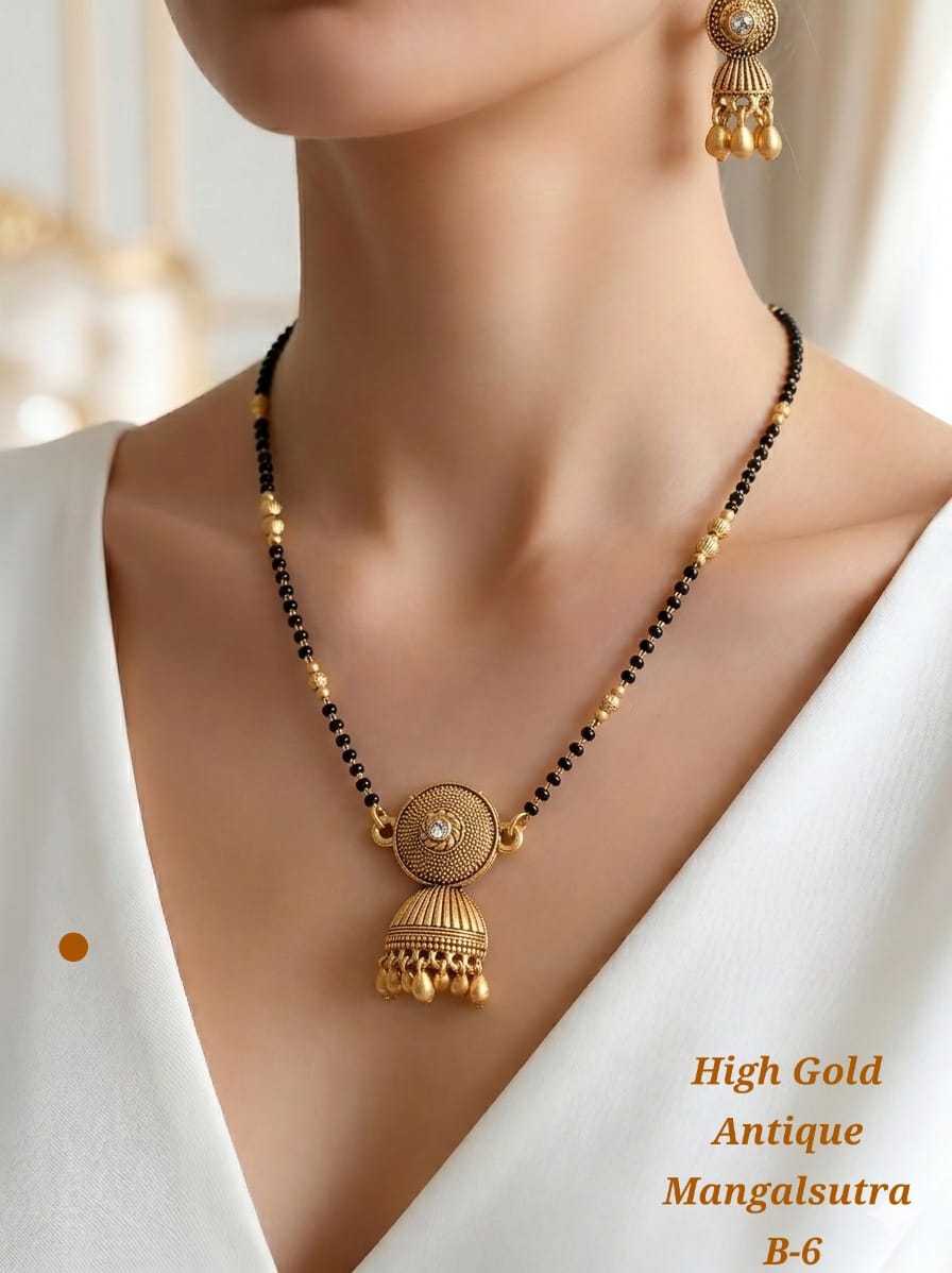 Antique Mangalsutra Set with Jhumka Pendant