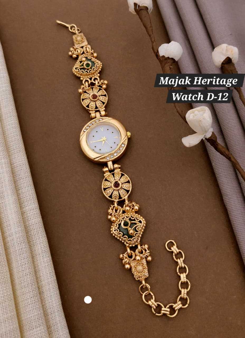 Antique Watch Bracelet with Stone Panels