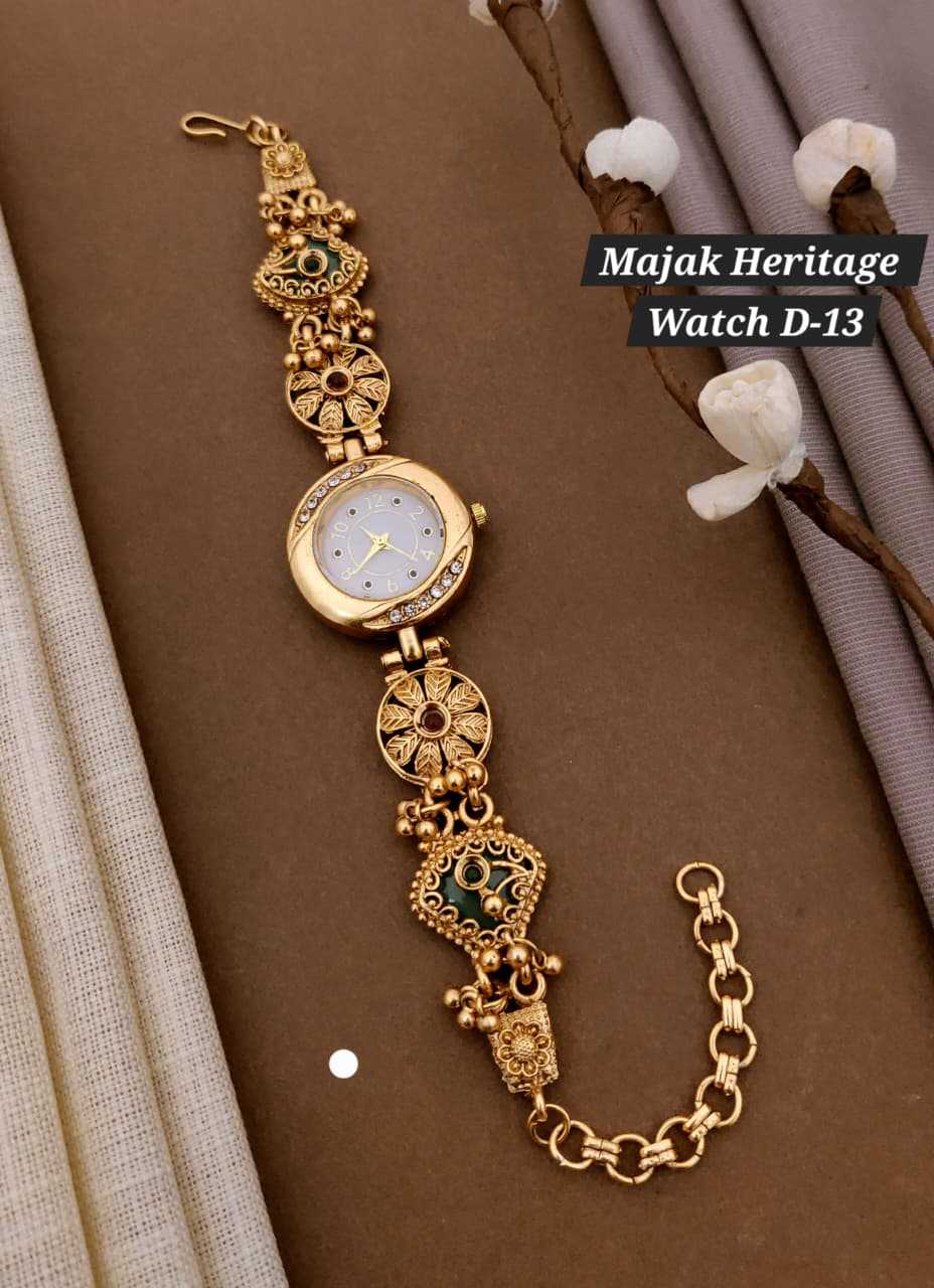 Antique Watch Bracelet with Stone Panels