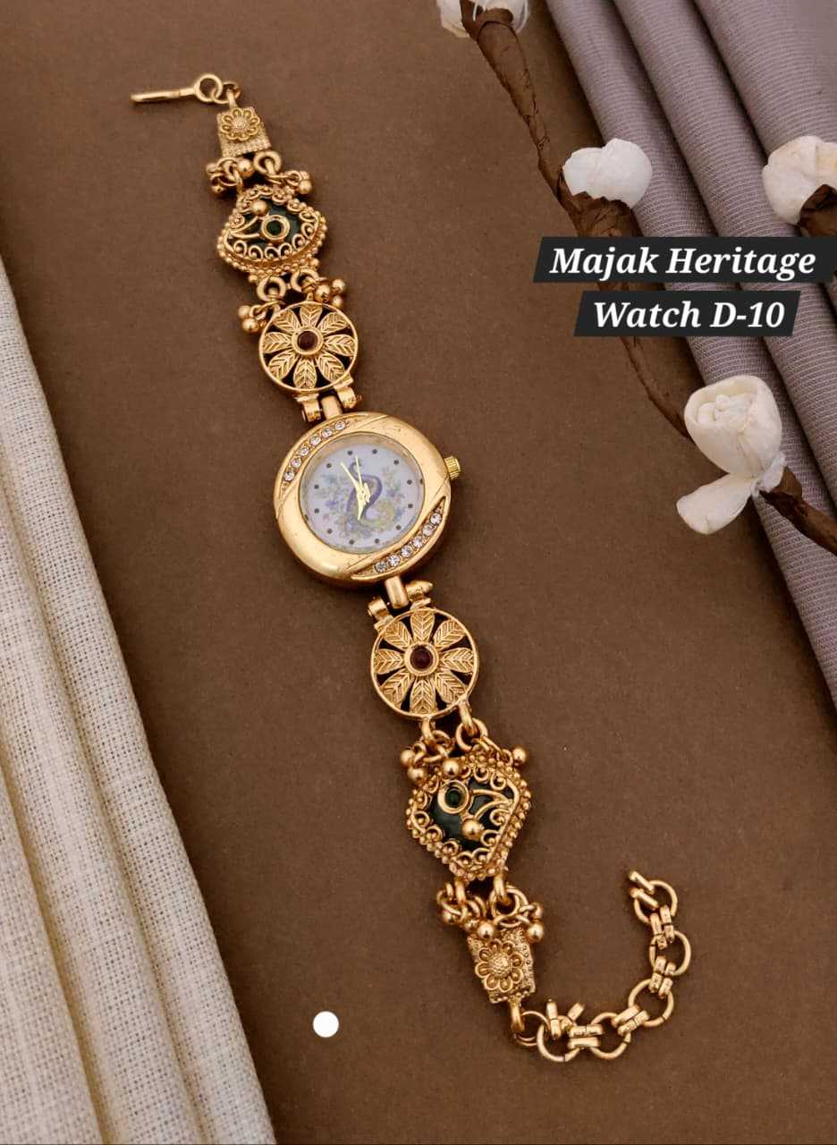 Antique Watch Bracelet with Stone Panels