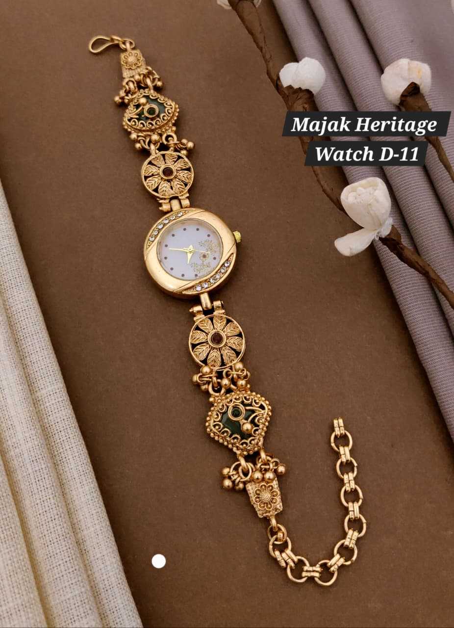 Antique Watch Bracelet with Stone Panels