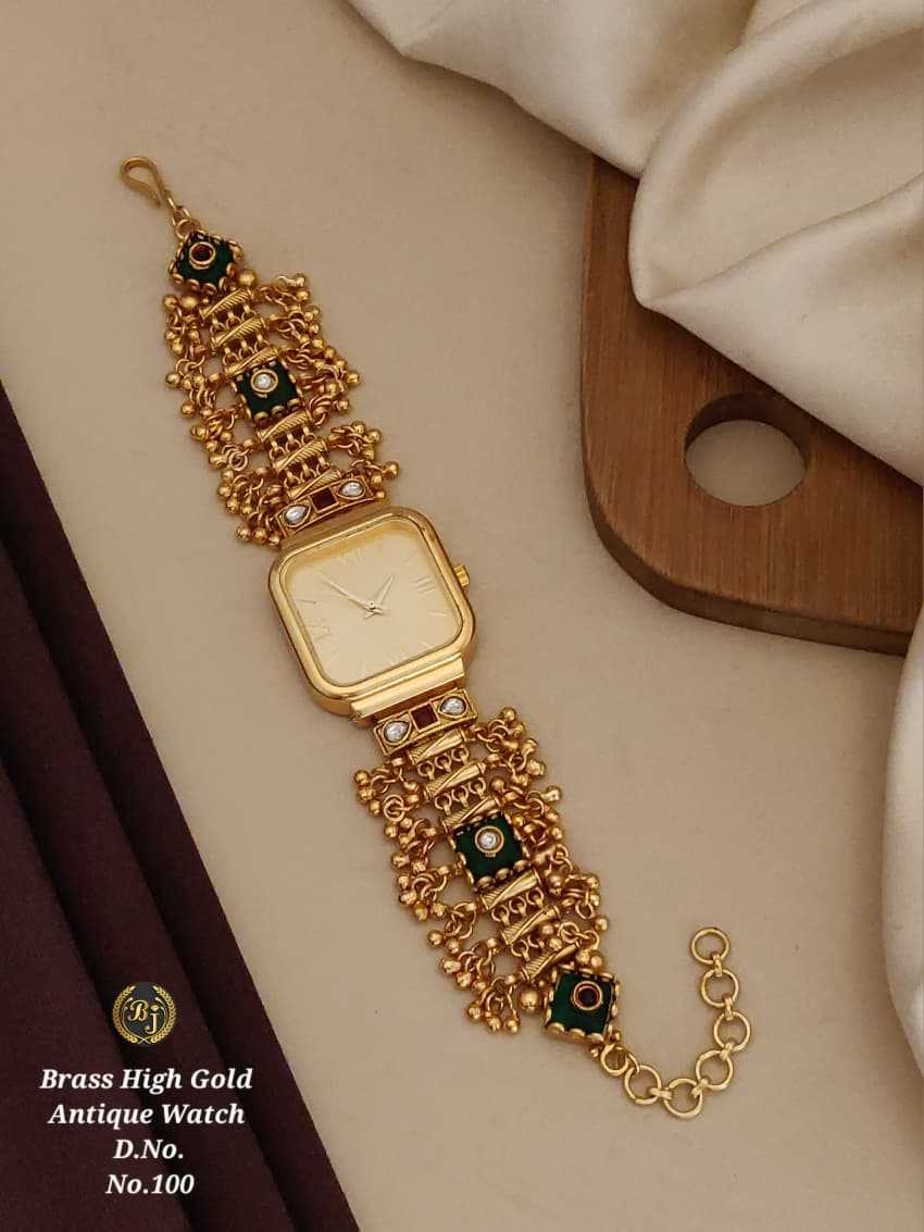 Antique Watch with Clustered Gold Drop Band