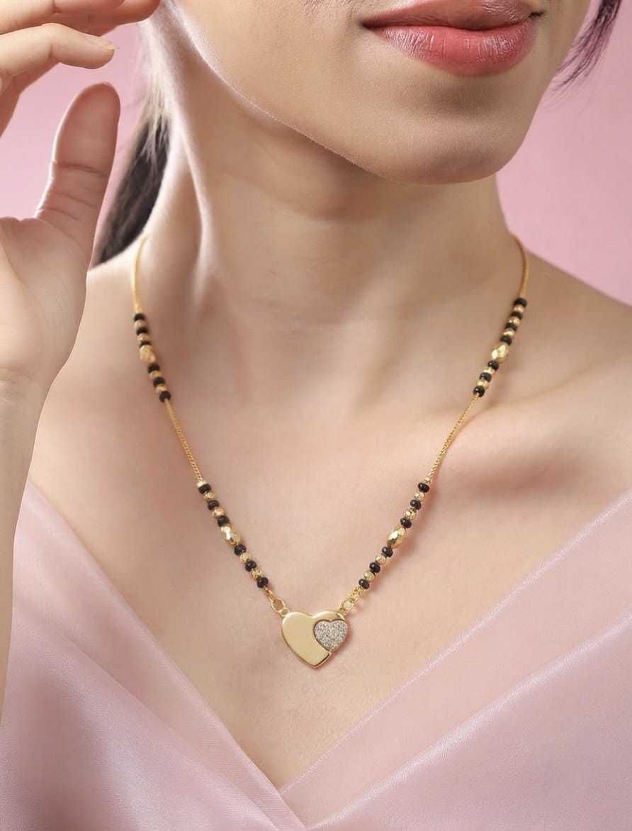 Black & Golden Bead Mangalsutra Chain