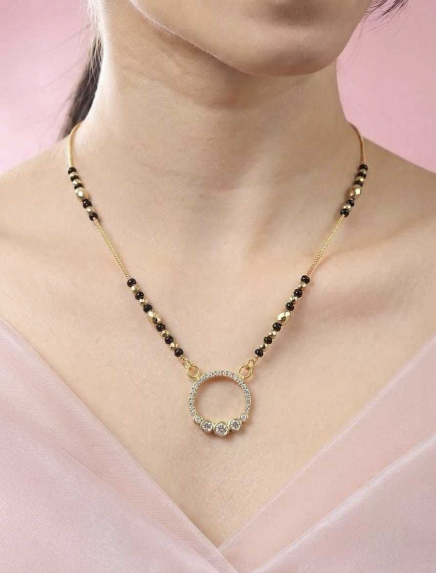 Black & Golden Bead Mangalsutra Chain