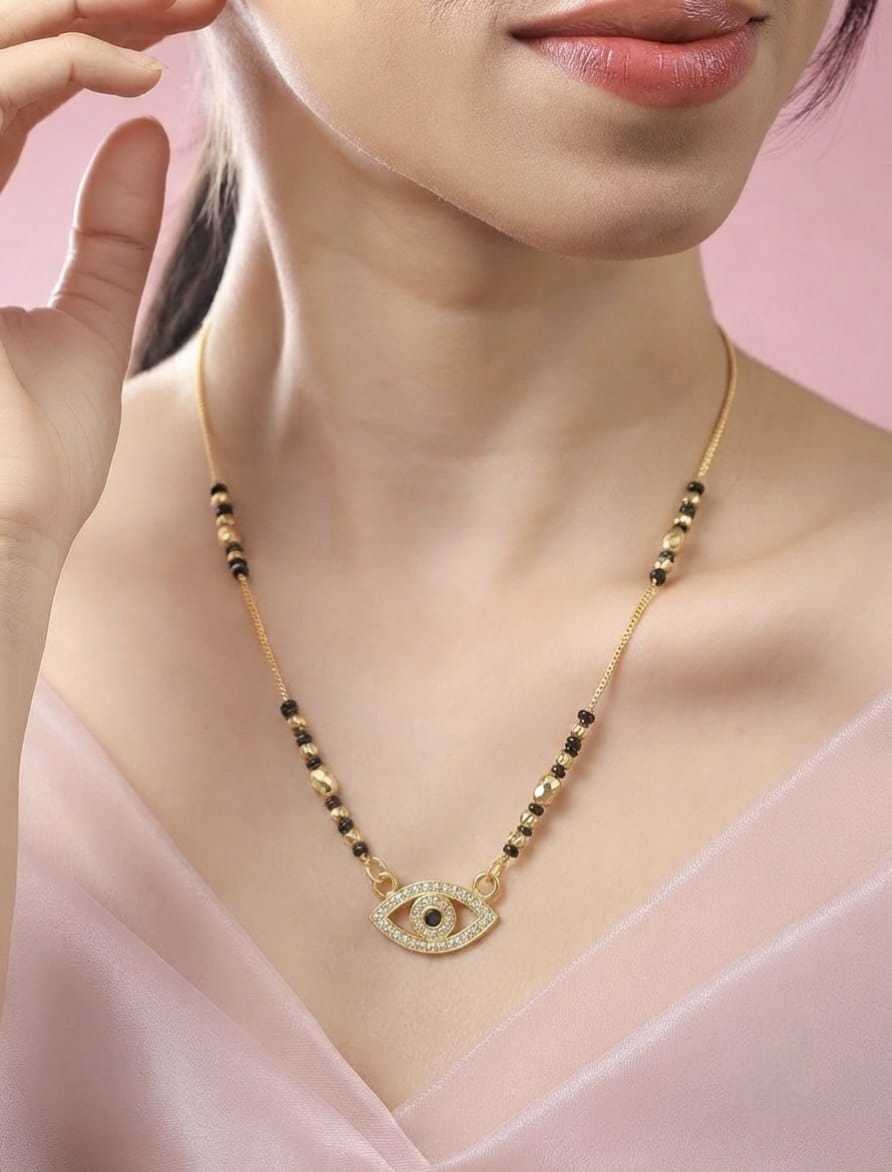 Black & Golden Bead Mangalsutra Chain