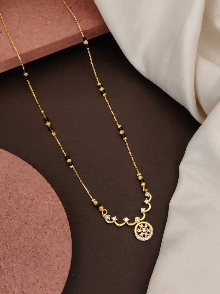 Bow Shaped Cubic Zirconia Mangalsutra