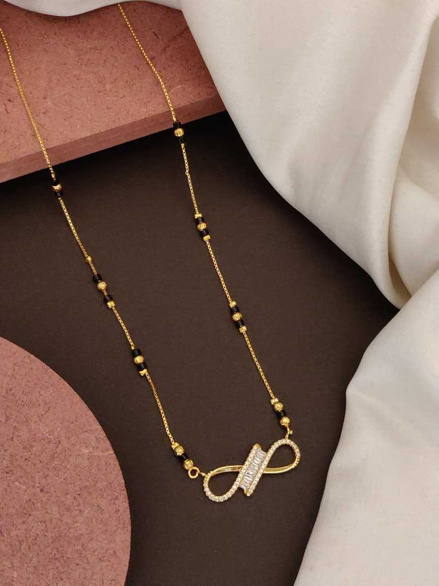 Bow Shaped Cubic Zirconia Mangalsutra