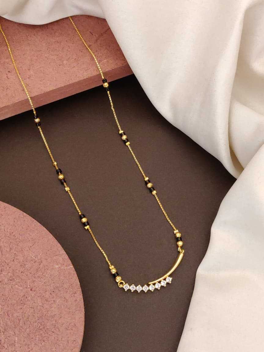 Bow Shaped Cubic Zirconia Mangalsutra