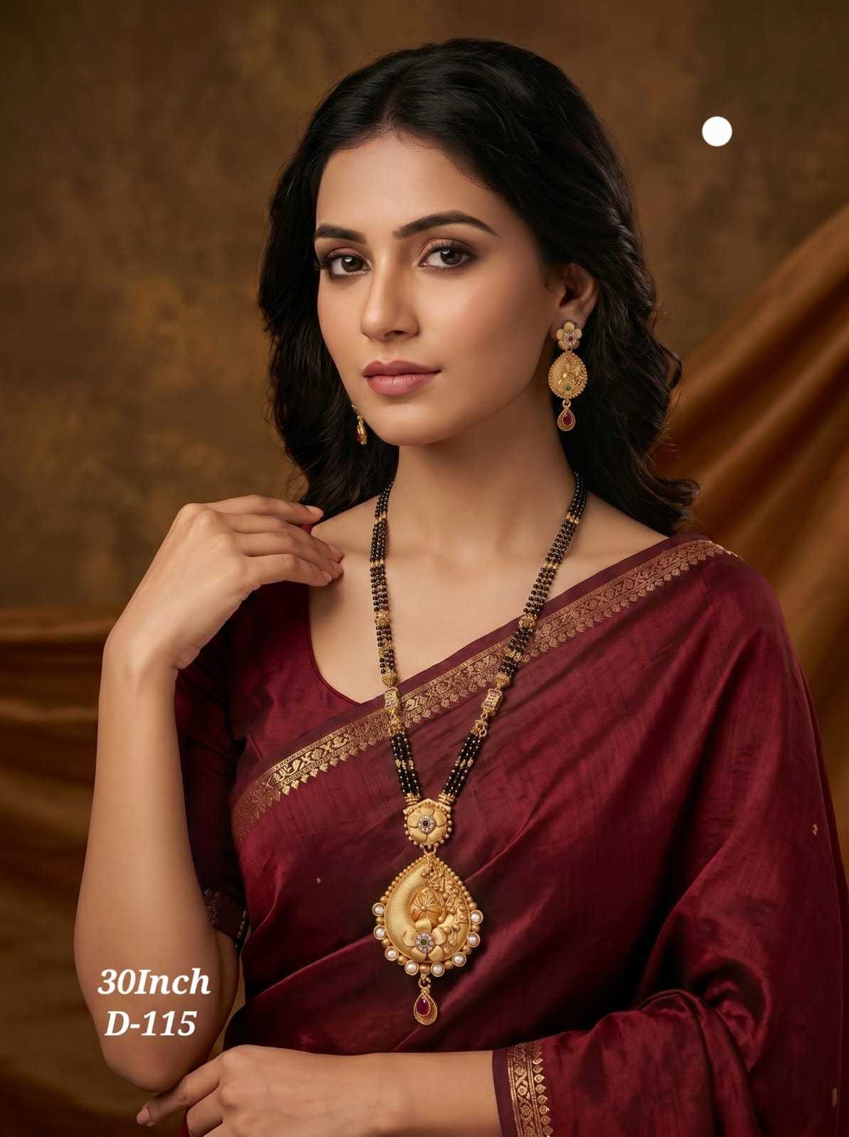 Brass Antique 30 Inch Long Mangalsutra Set
