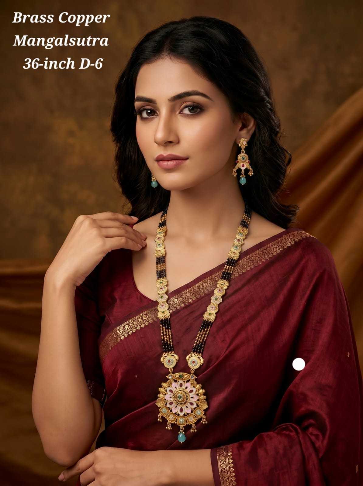 Brass Copper 36 Inch Long Mangalsutra Set