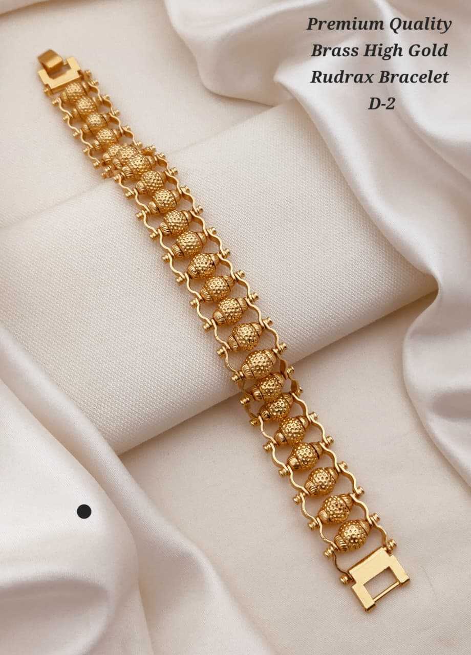 Brass High Gold Rudraksha Bracelet