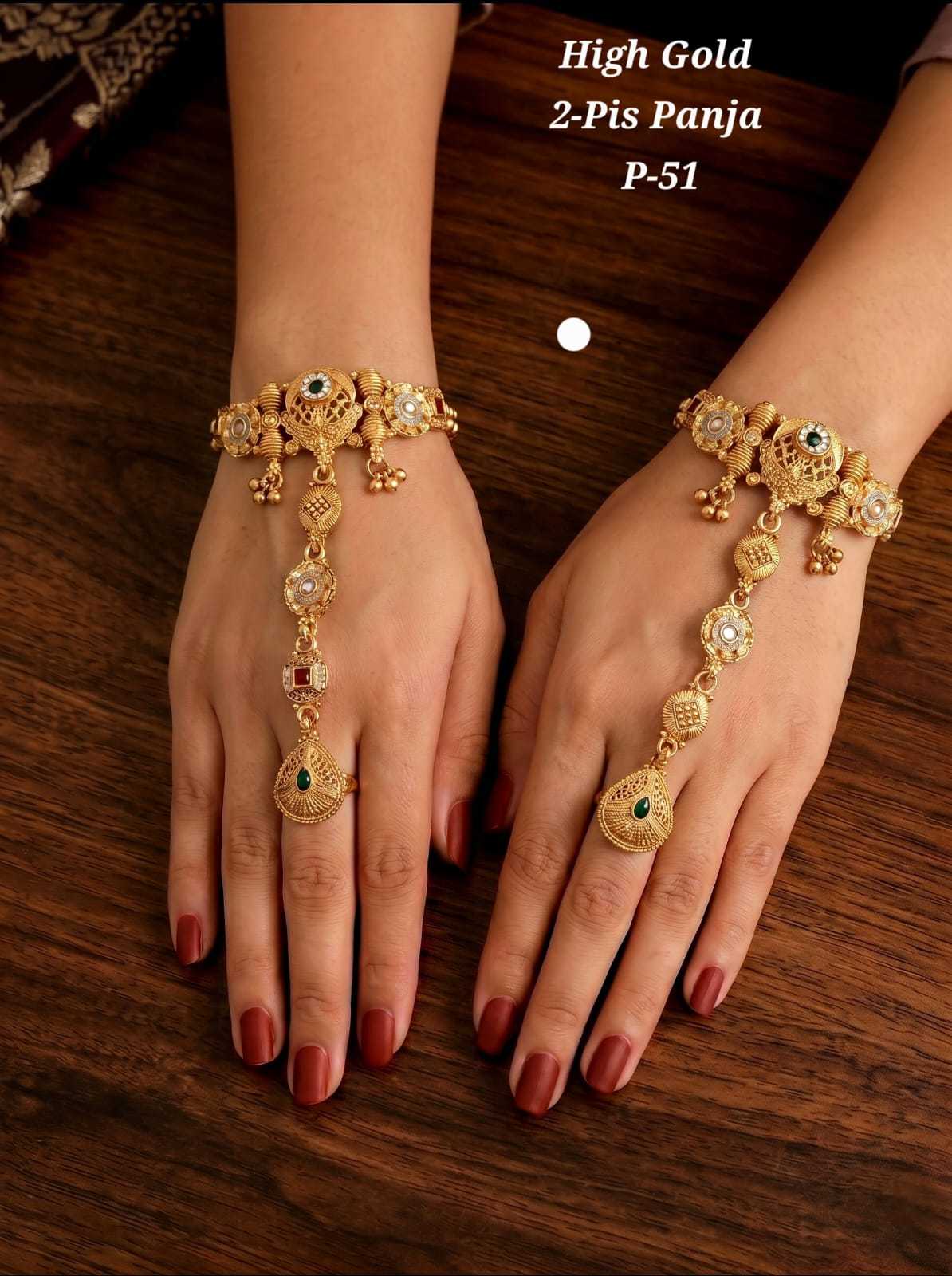 Bridal Hath Panja Hand Harness Pair