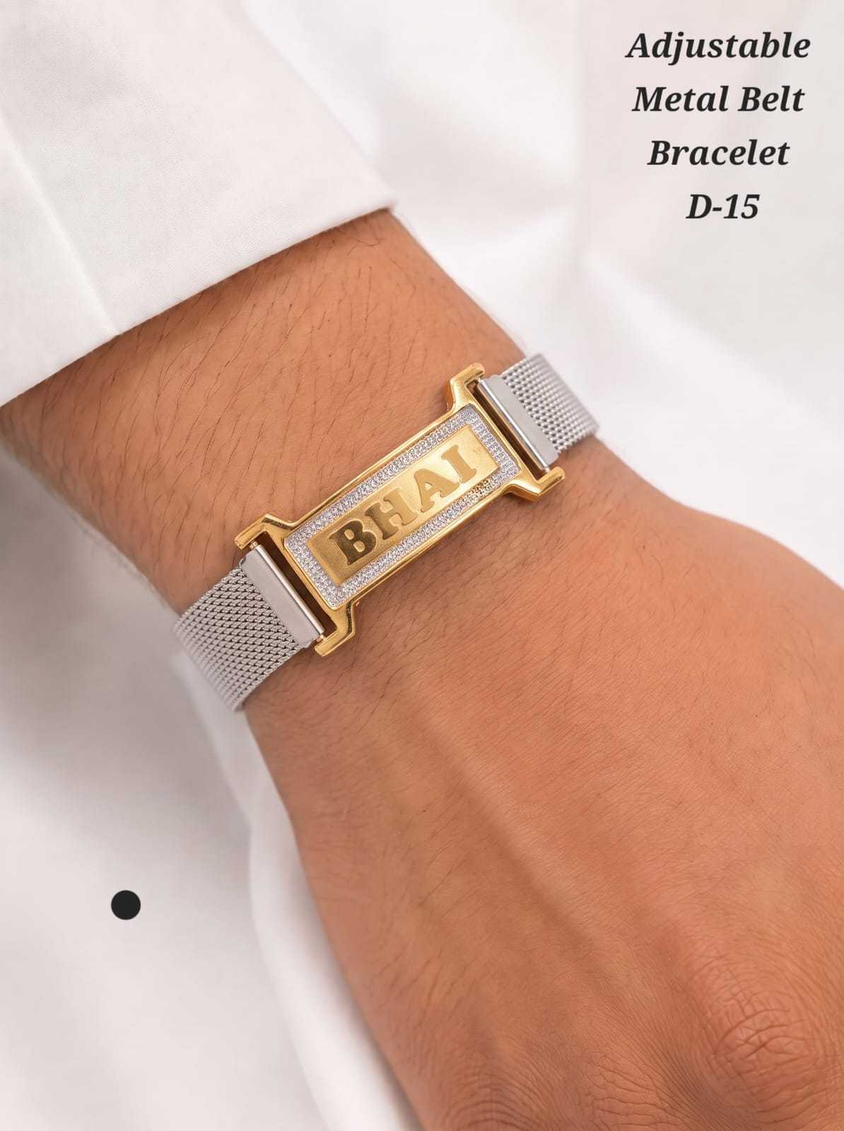 Design B: plate engraved BHAI, worn
