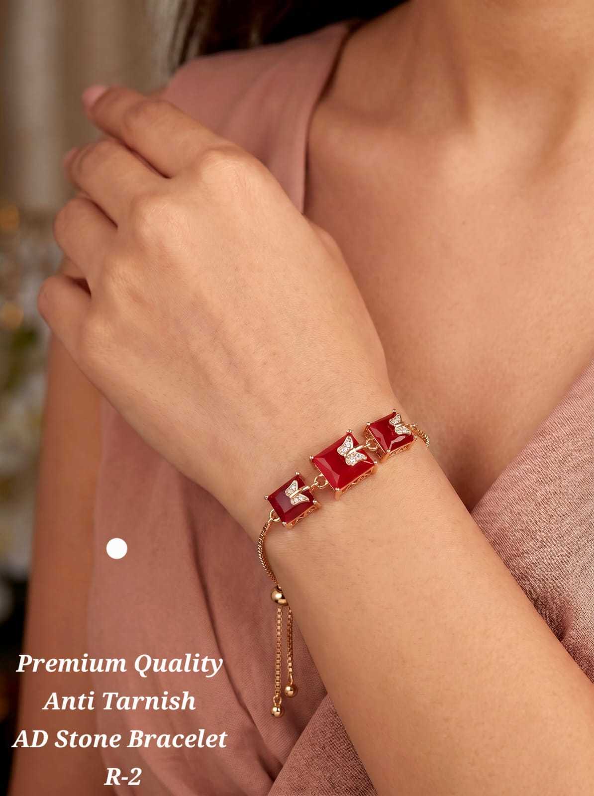 Butterfly Bracelet with Red Crystal Accents