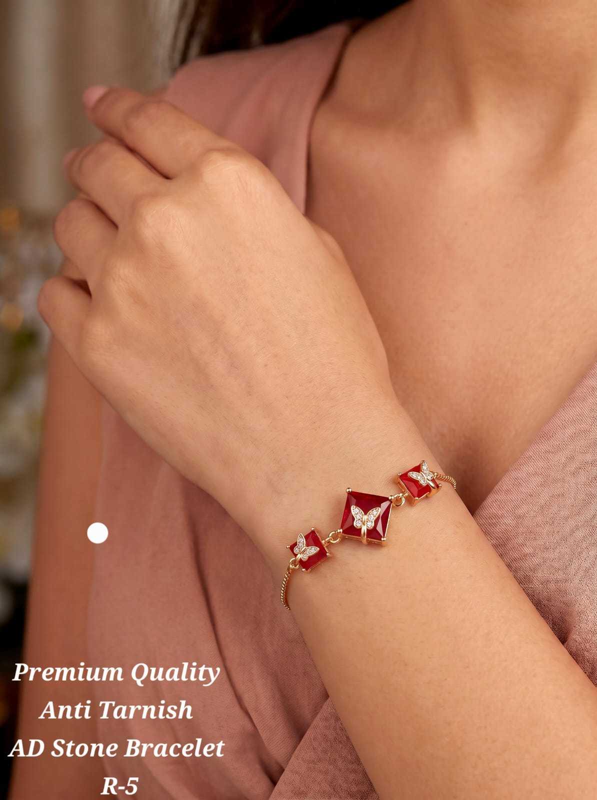 Butterfly Bracelet with Red Crystal Accents