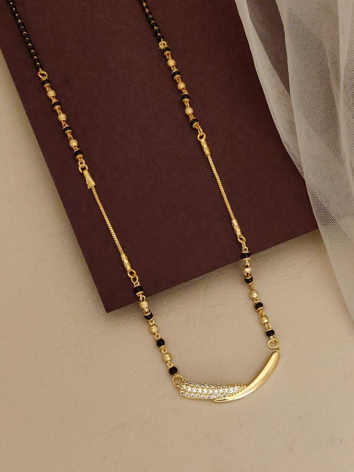 Crystal Studded Interlocking Ring Mangalsutra