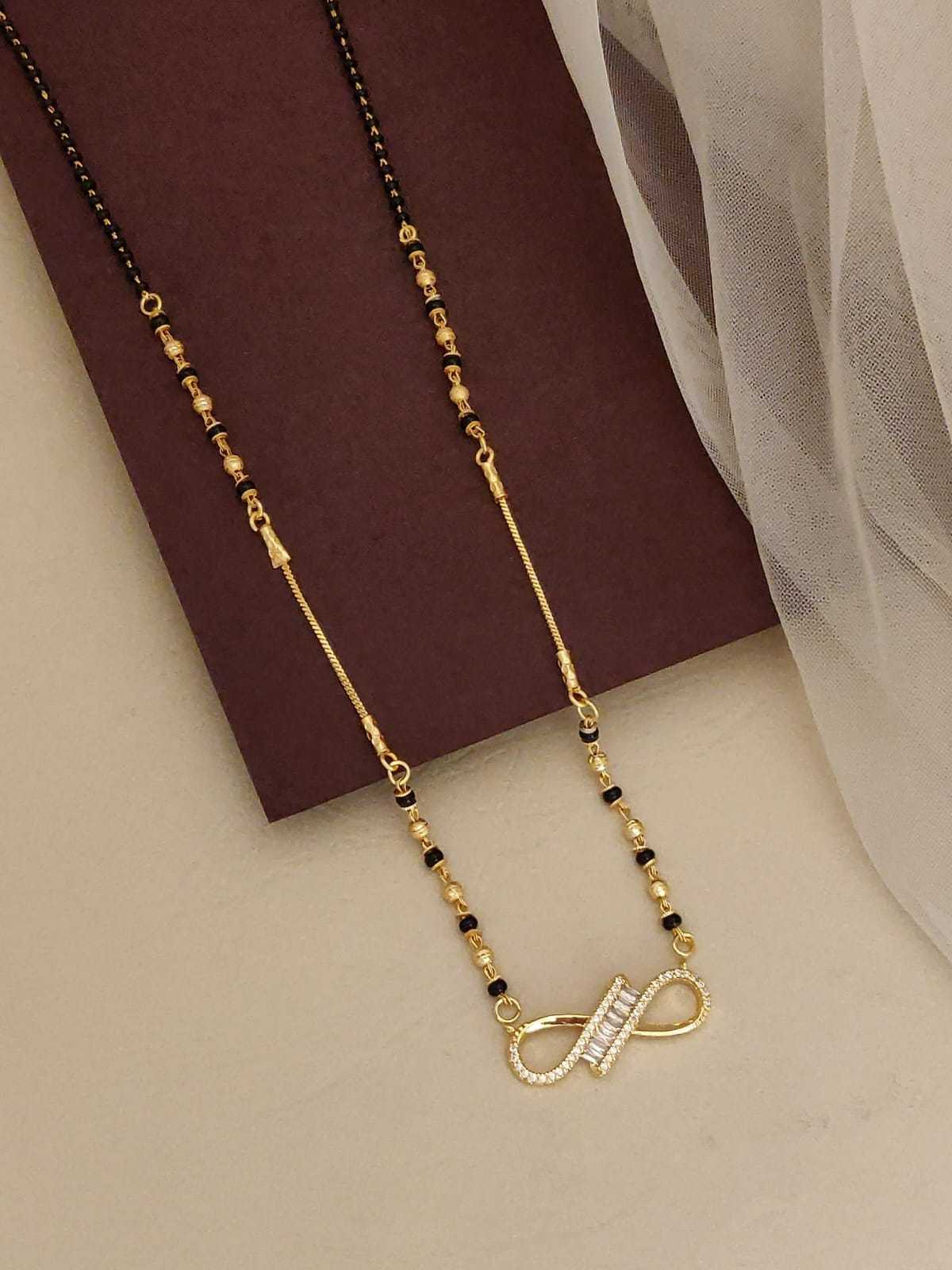 Crystal Studded Interlocking Ring Mangalsutra