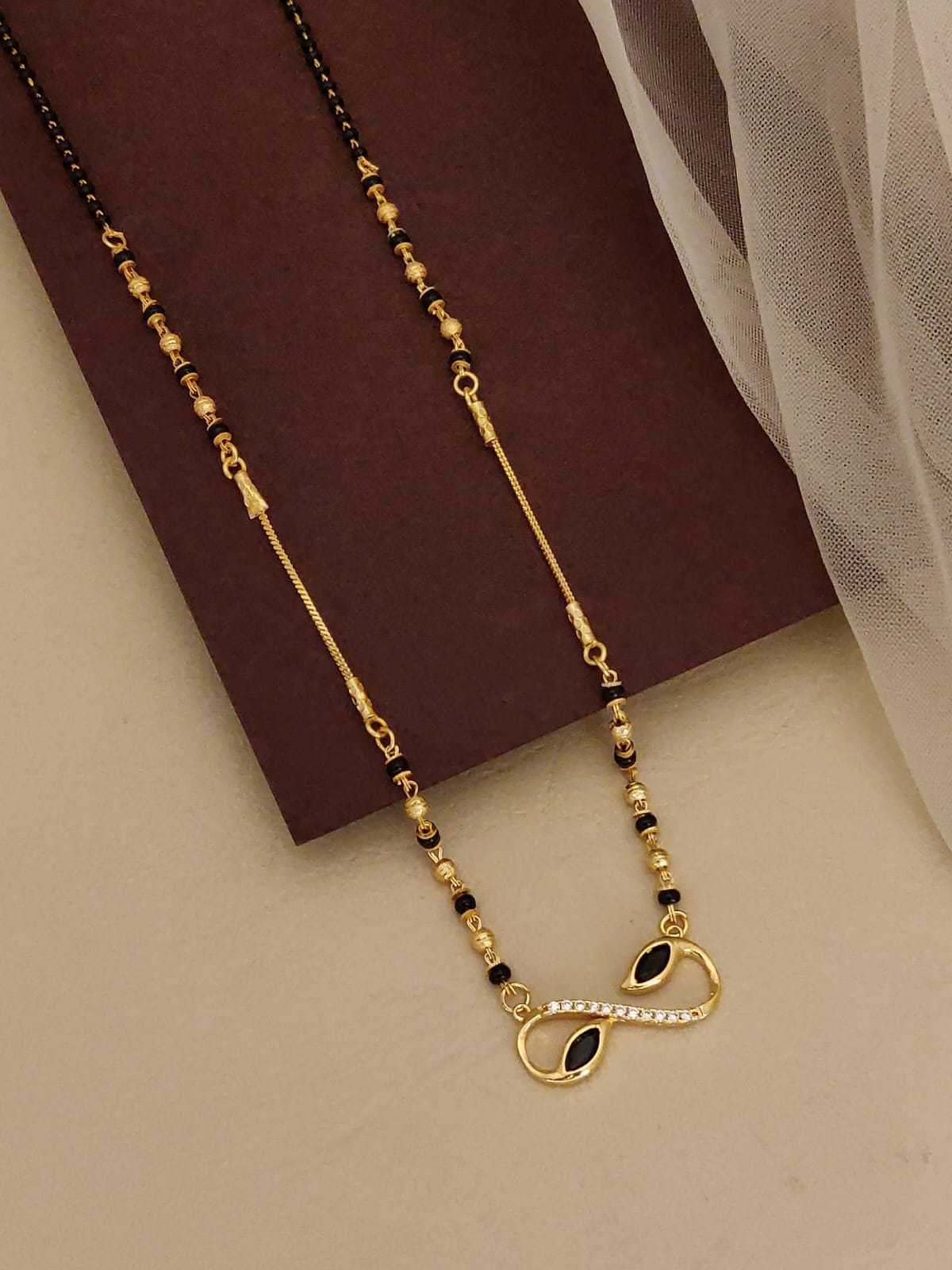 Crystal Studded Interlocking Ring Mangalsutra