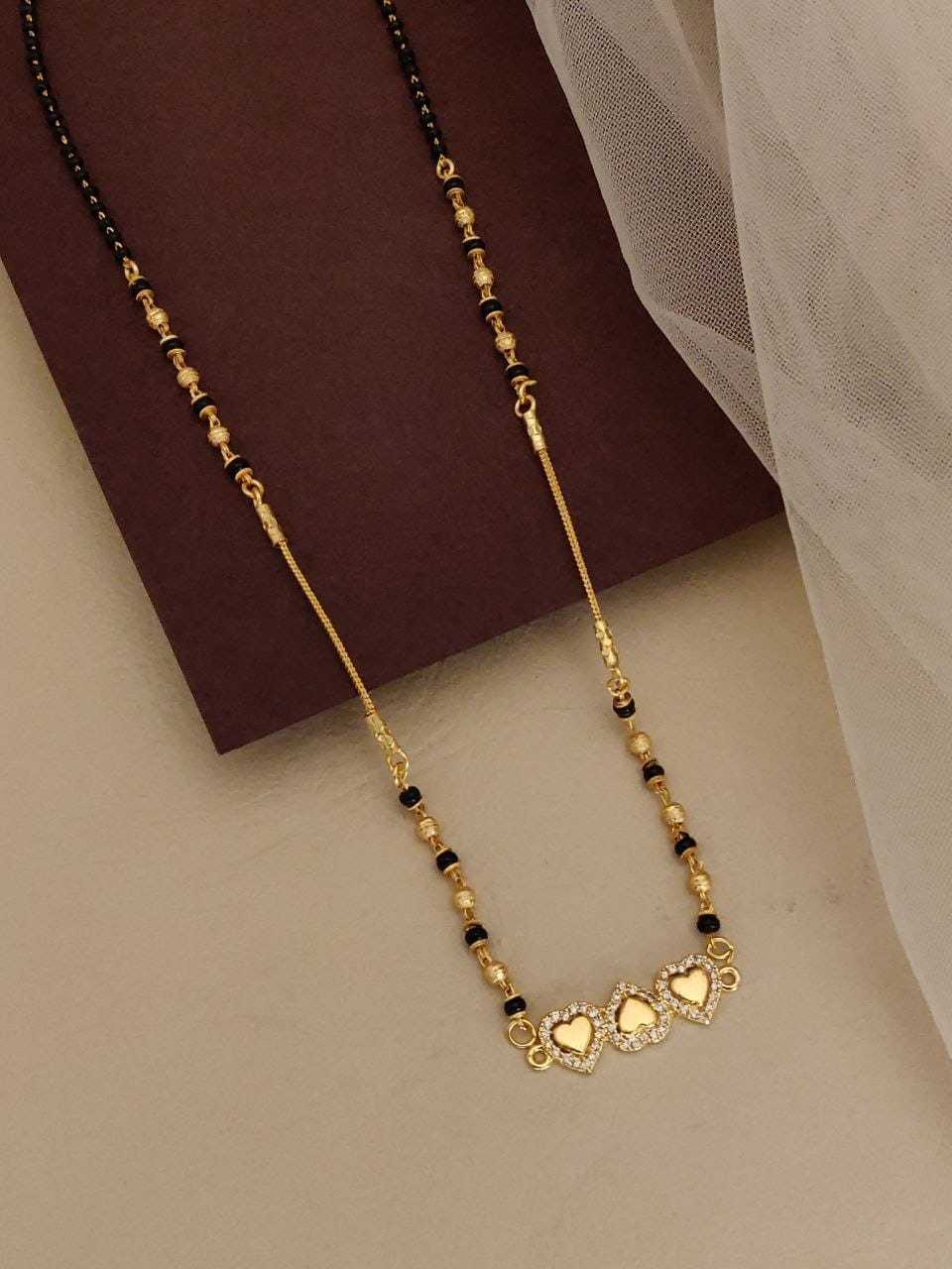 Crystal Studded Interlocking Ring Mangalsutra