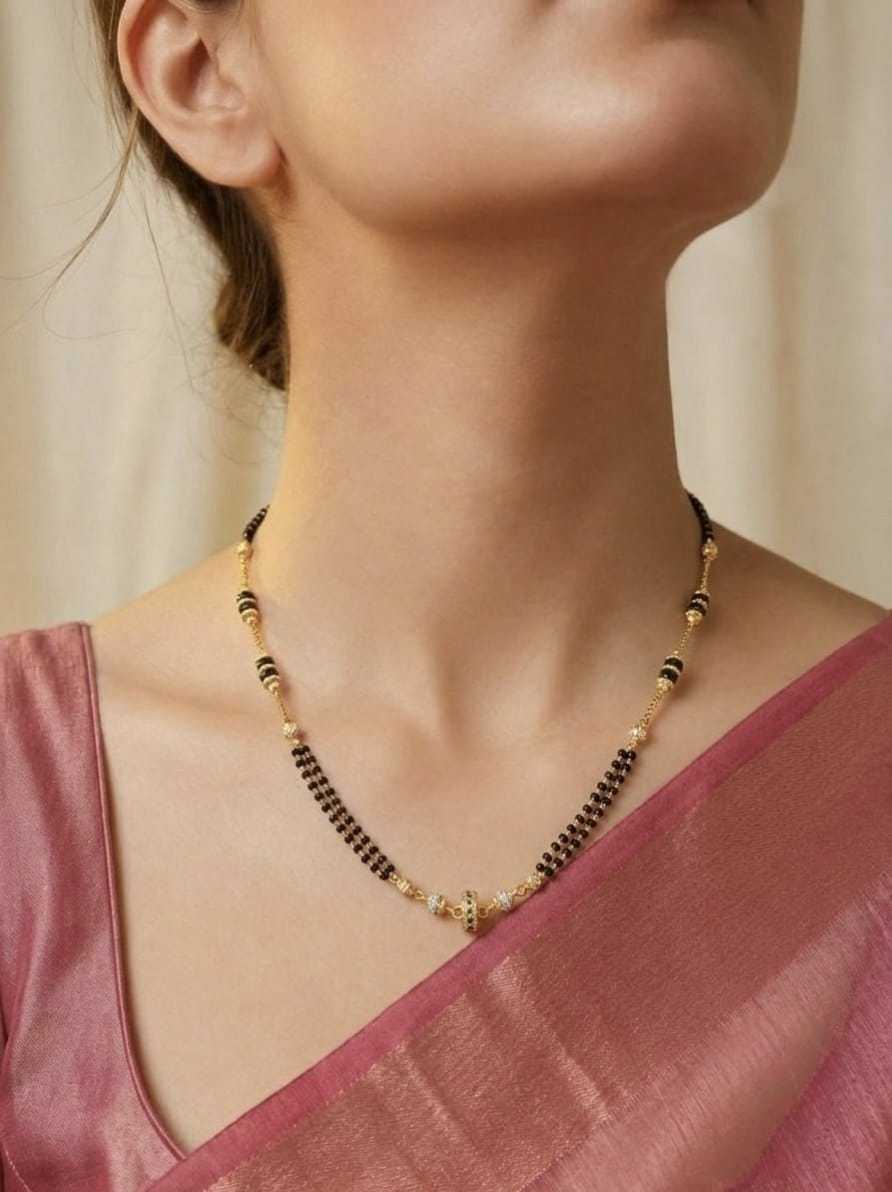 Curved Openwork CZ Short Mangalsutra