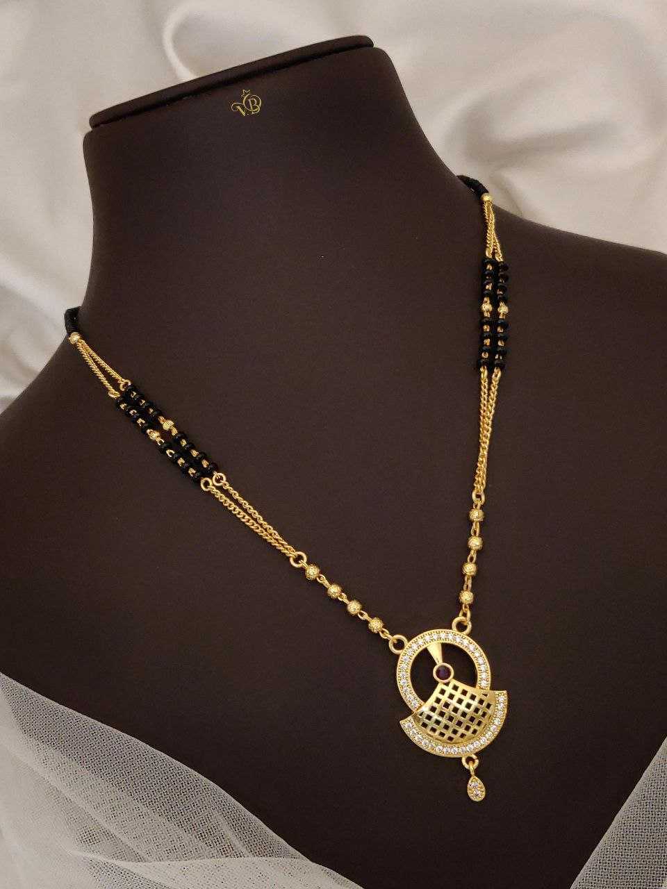 Daily Wear Mangalsutra with Gold Station Beads