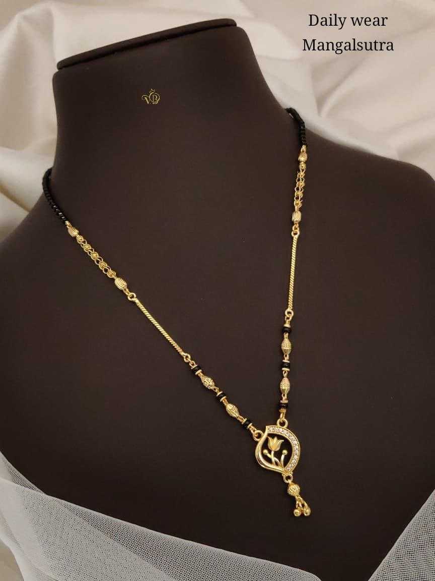 Daily Wear Mangalsutra with Gold Station Beads