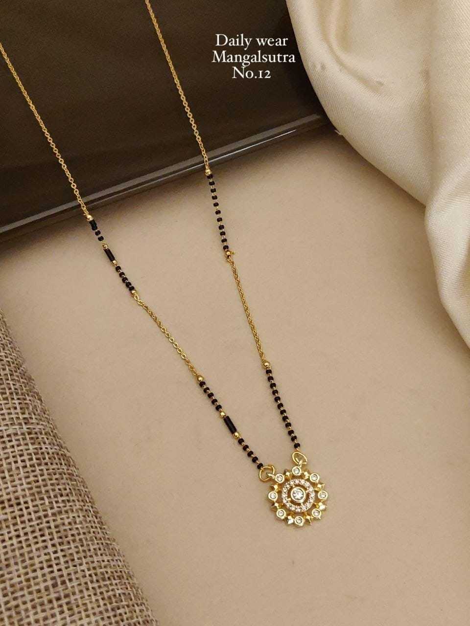 Daily Wear Mangalsutra with Square Stone Pendant
