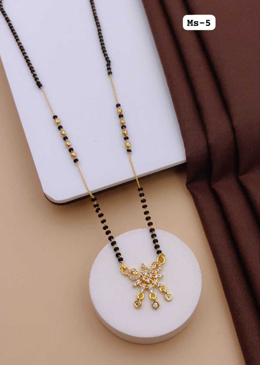 Daily Wear Mangalsutra with Square Stone Pendant