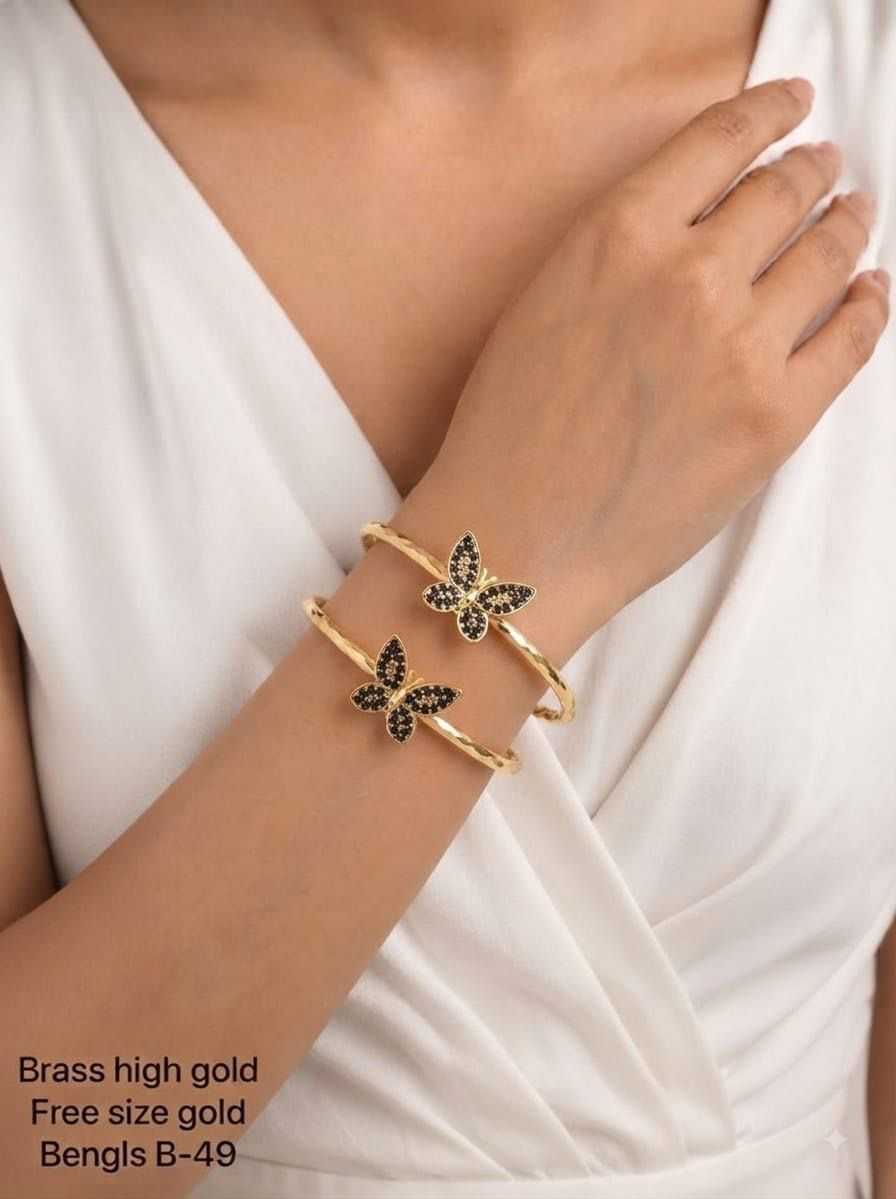 Designer Bangles with Square Stone Centrepieces