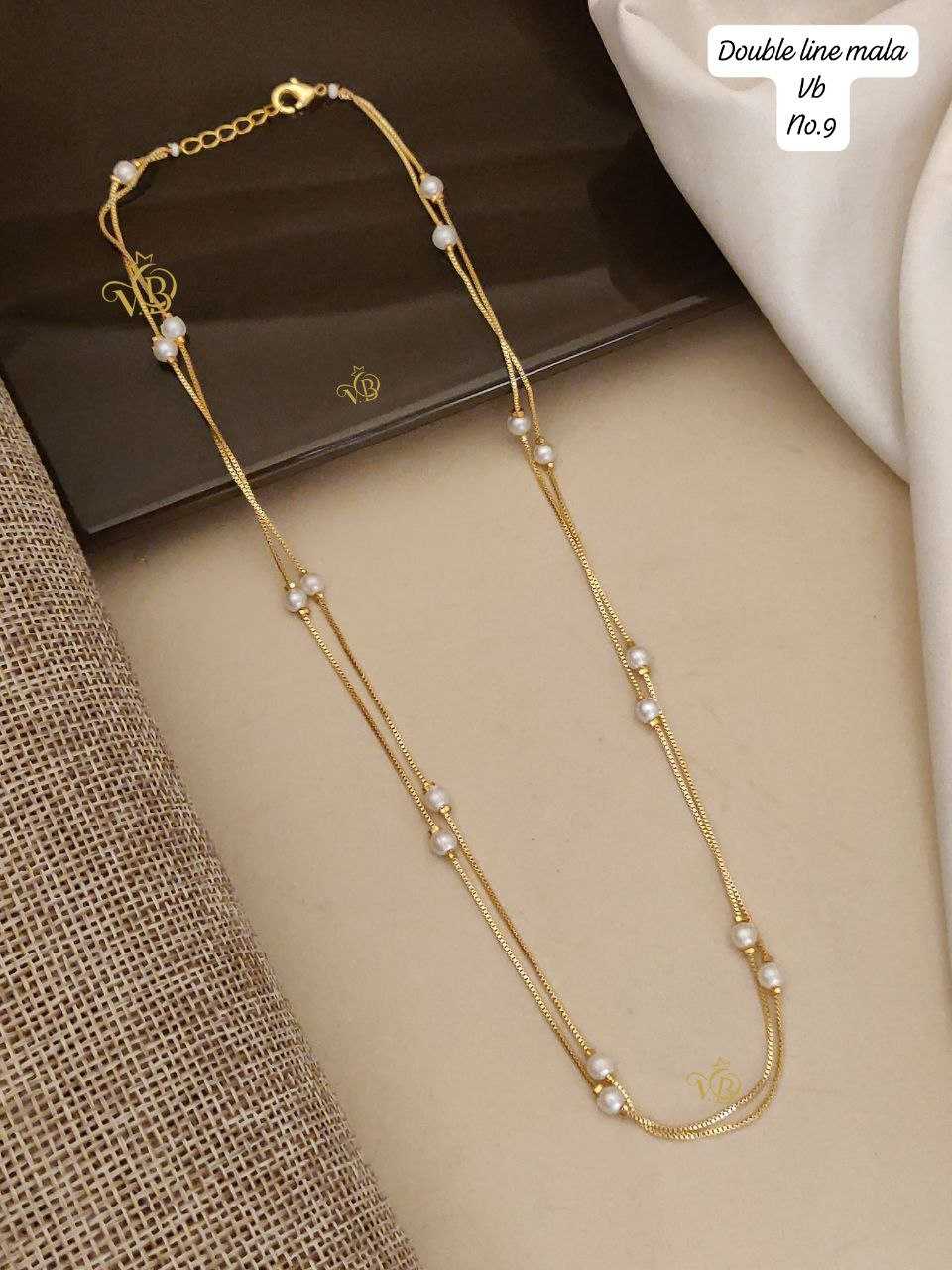Double Line Mala with Pearl Accents