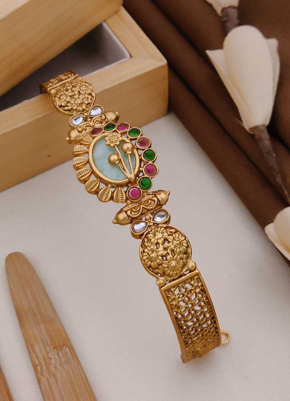 Ethnic Filigree Bracelet with Pearl Drops