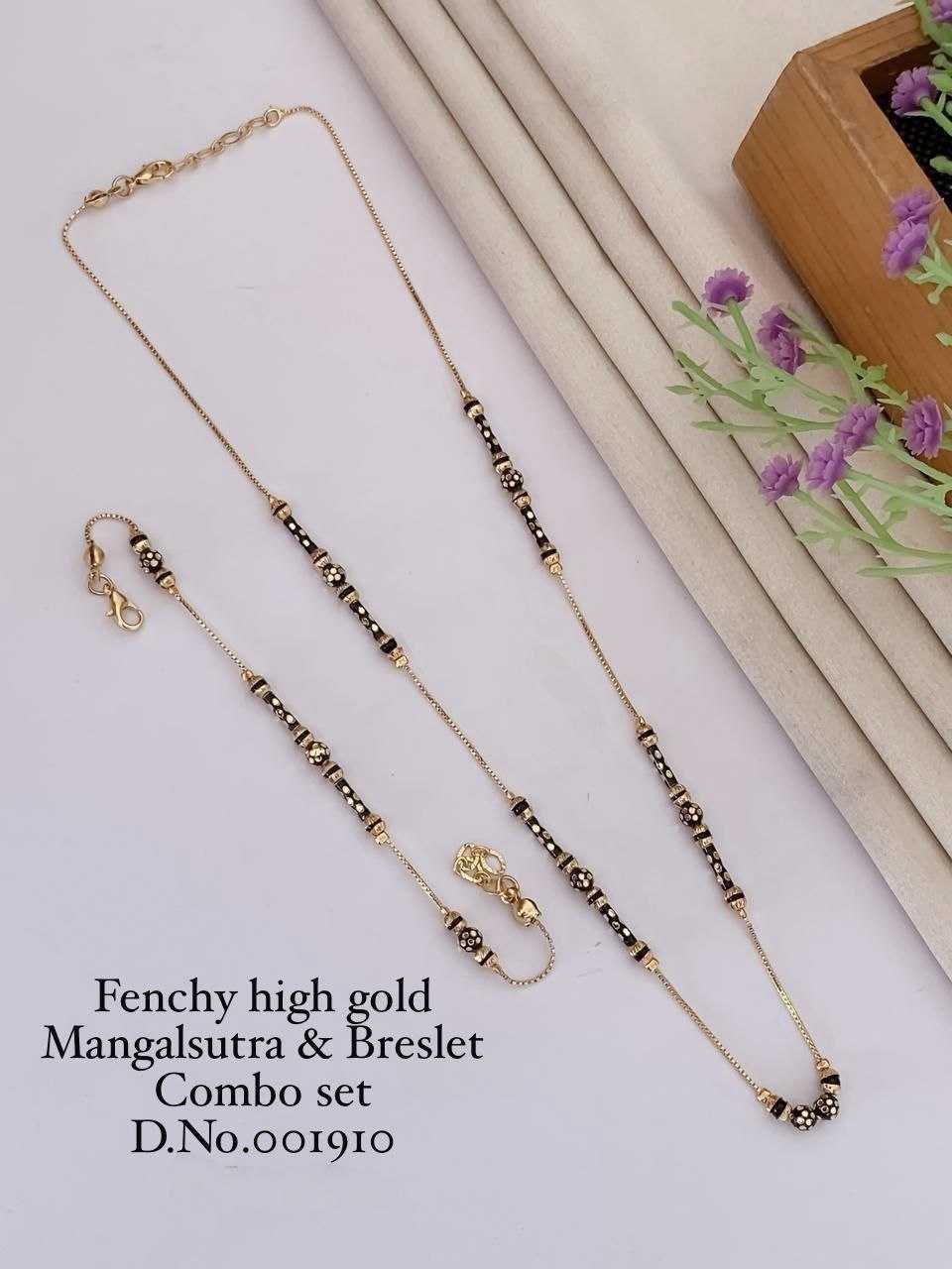 Fenchy High Gold Mangalsutra & Bracelet Set