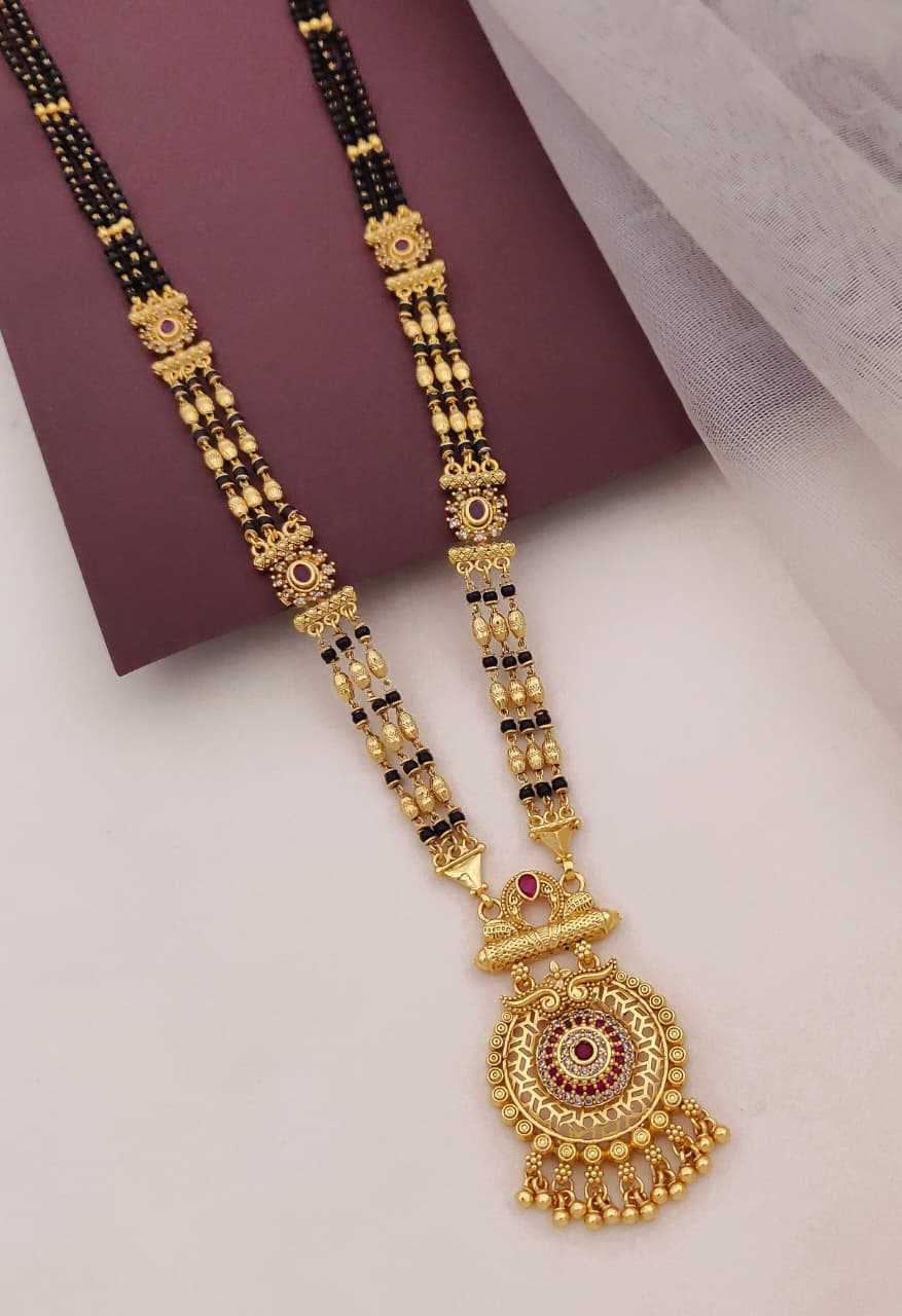 Filigree Fan Pendant Long Mangalsutra