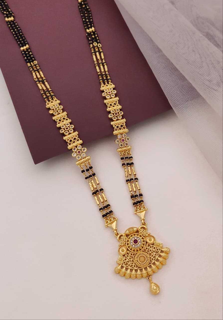 Filigree Fan Pendant Long Mangalsutra