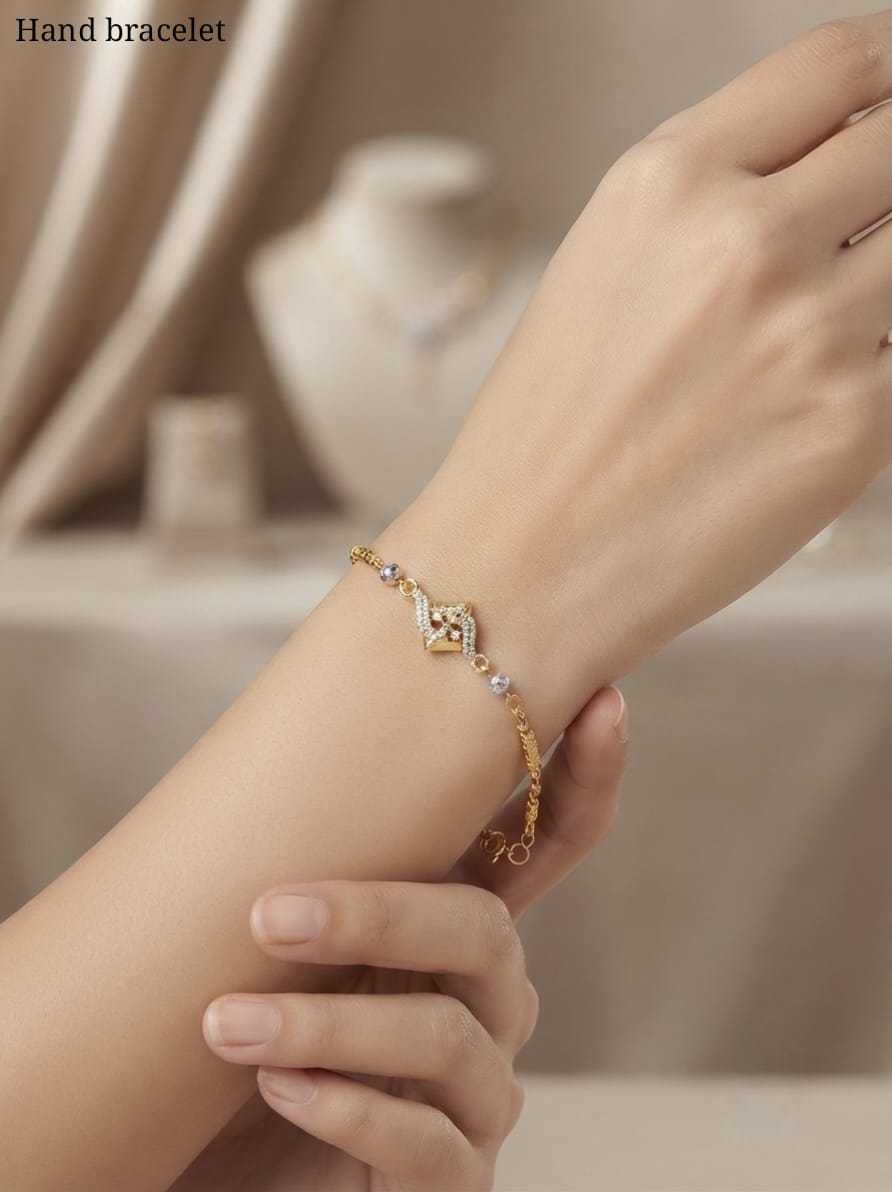 Fine Chain Bracelet with Black Bead Detail
