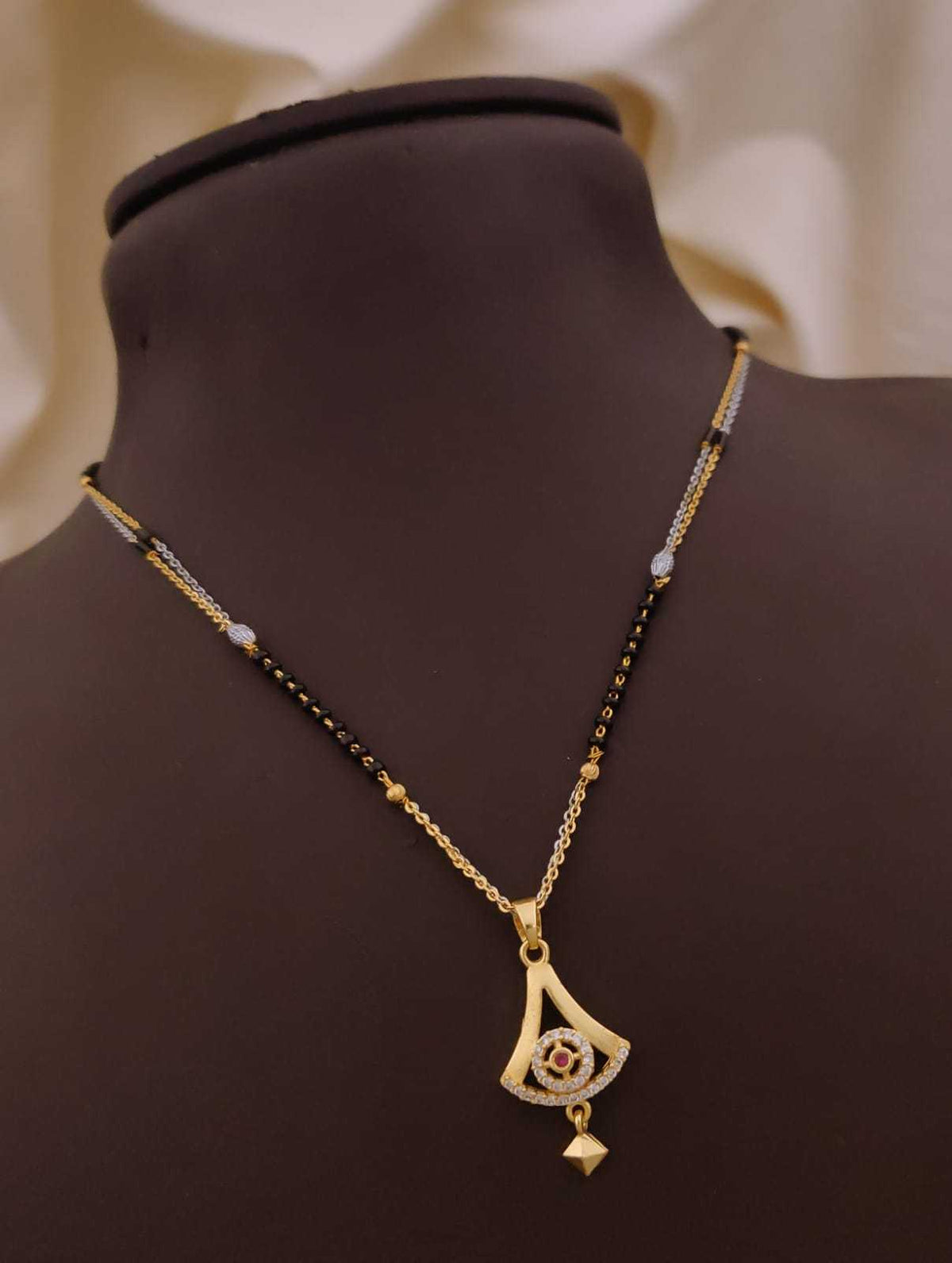 Fine Chain Daily Wear Mangalsutra with Petite CZ Pendant