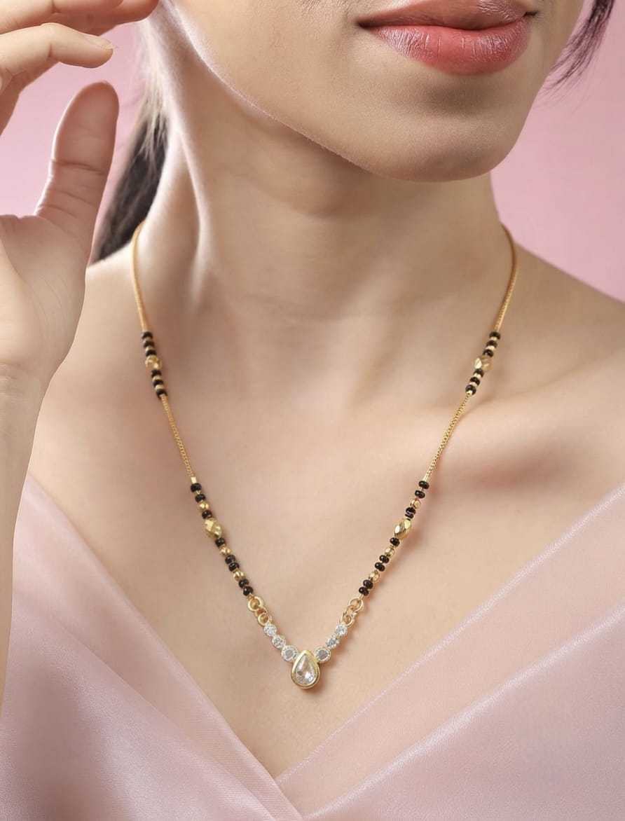Fine Chain Mangalsutra with Circle Pendant