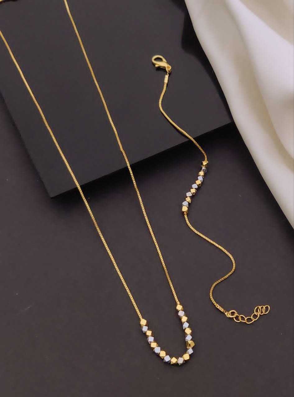 Fine Chain Necklace & Bracelet Combo with Crystals