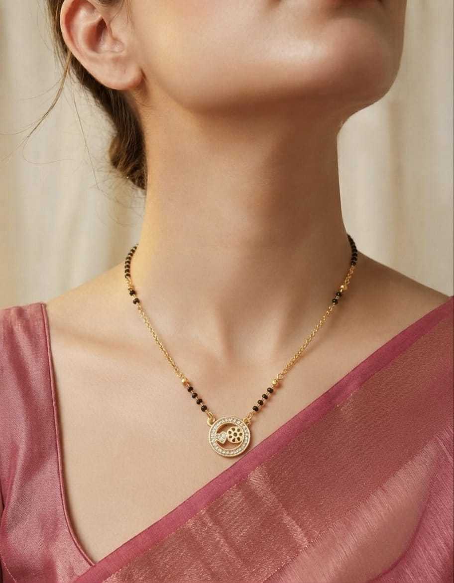 Fine Mangalsutra with Small Stone Pendant