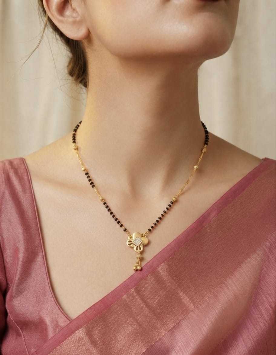 Fine Mangalsutra with Small Stone Pendant