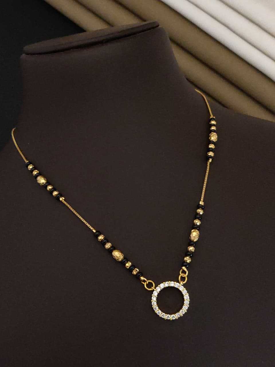 Fine Mangalsutra with Stone Pendant Options