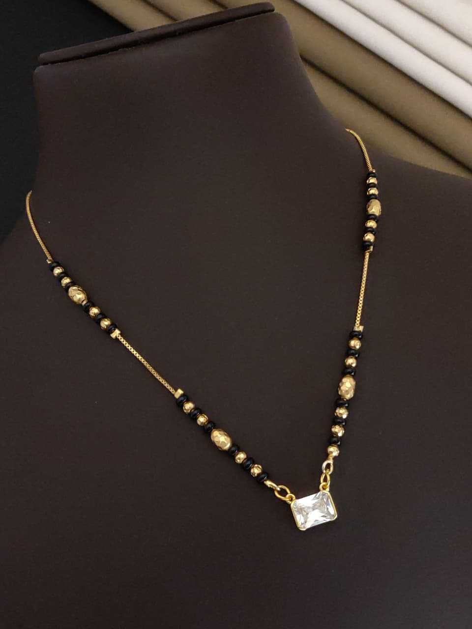 Fine Mangalsutra with Stone Pendant Options
