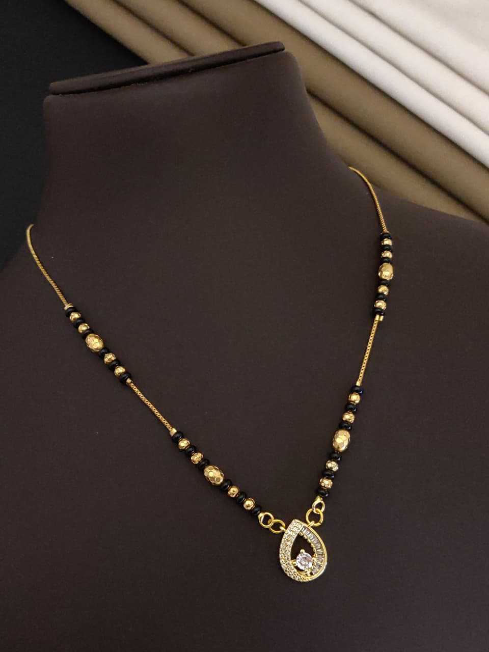 Fine Mangalsutra with Stone Pendant Options