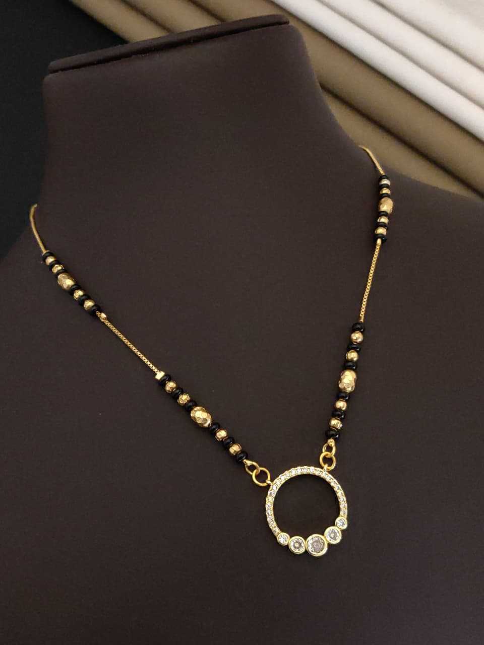 Fine Mangalsutra with Stone Pendant Options